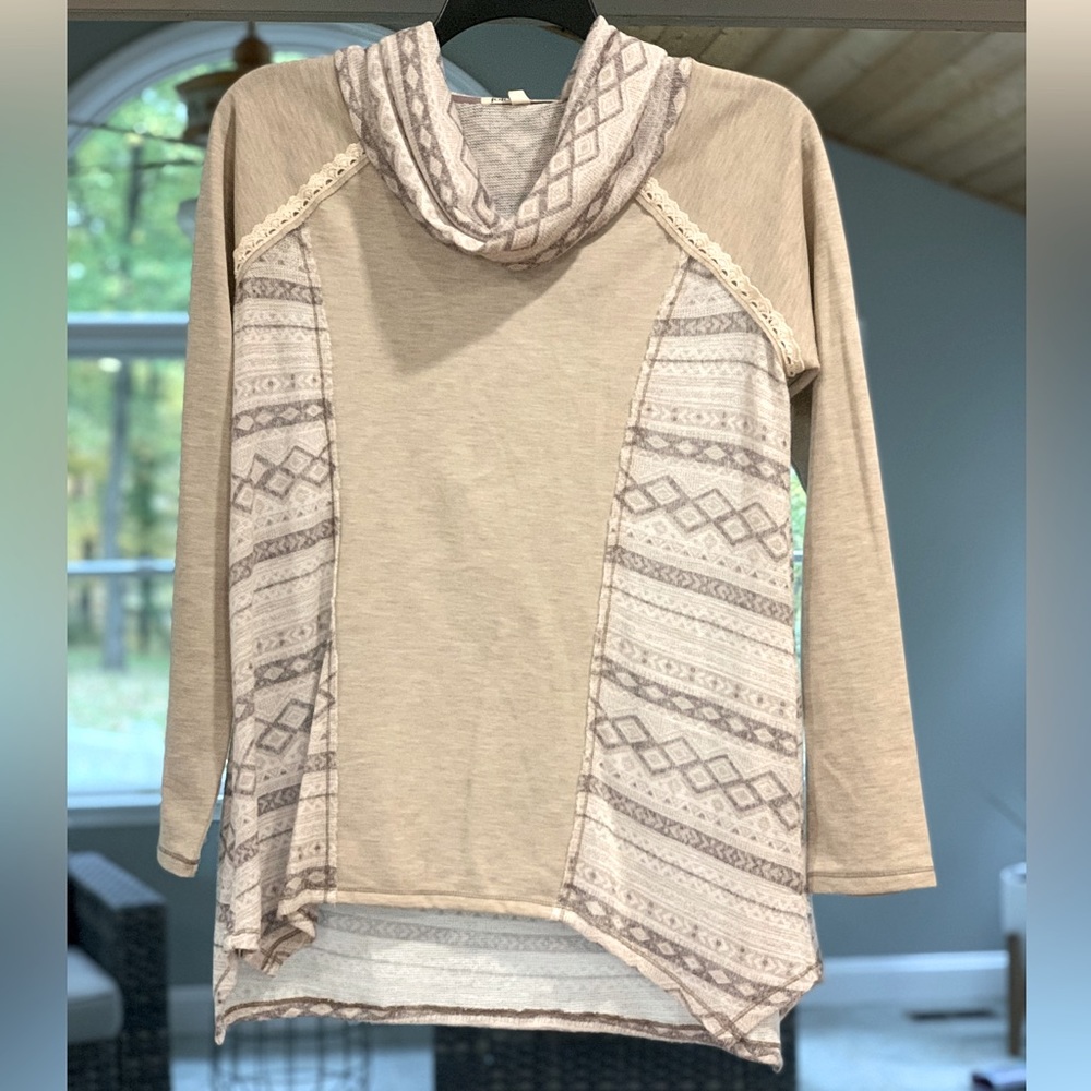 Cowl Neck Boho Sweater
